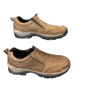 Duluth Trading Co Shoes Mens Size 10.5 Wide Brown Leather Slip On Work 56203